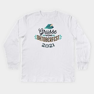 Grusse vom Oktoberfest 2021 Kids Long Sleeve T-Shirt